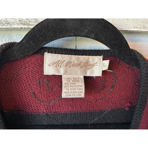 VINTAGE All Week Long Cardigan Sweater Women's Large L Cottagecore Grandmacore - Picture 3 of 5